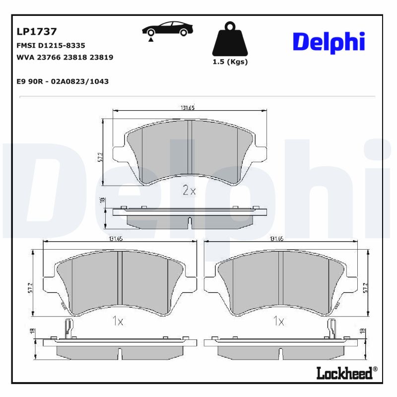 Delphi Diesel Remblokset LP1737