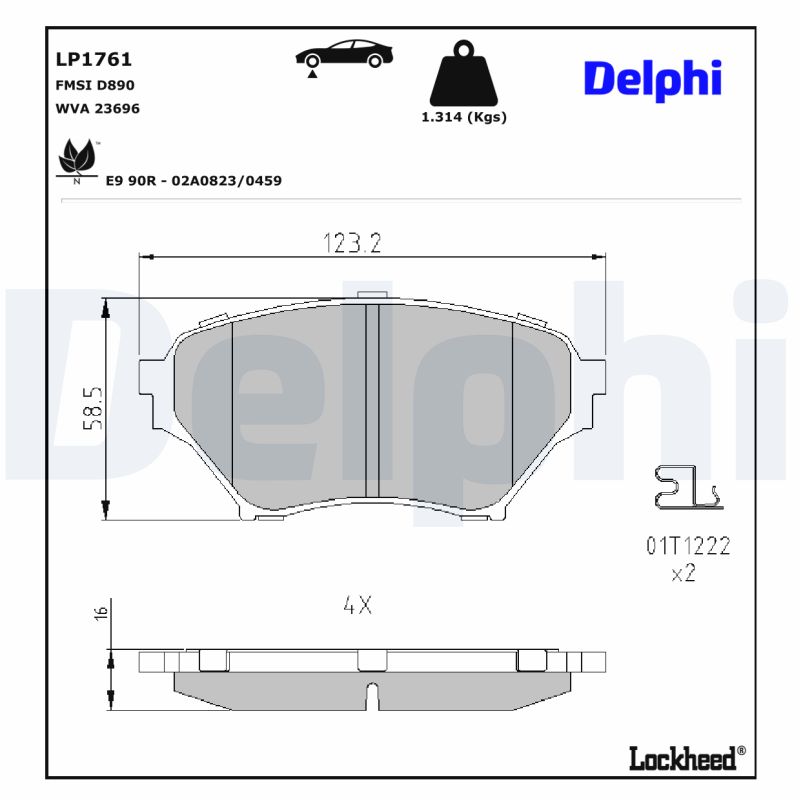 Delphi Diesel Remblokset LP1761