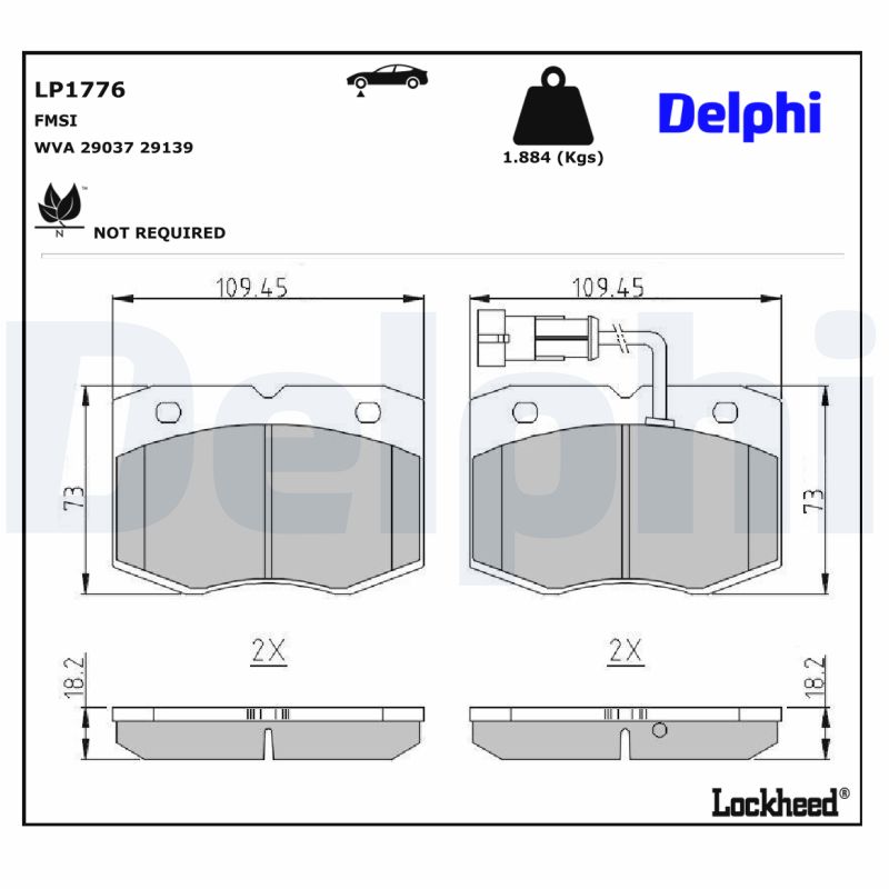 Delphi Diesel Remblokset LP1776