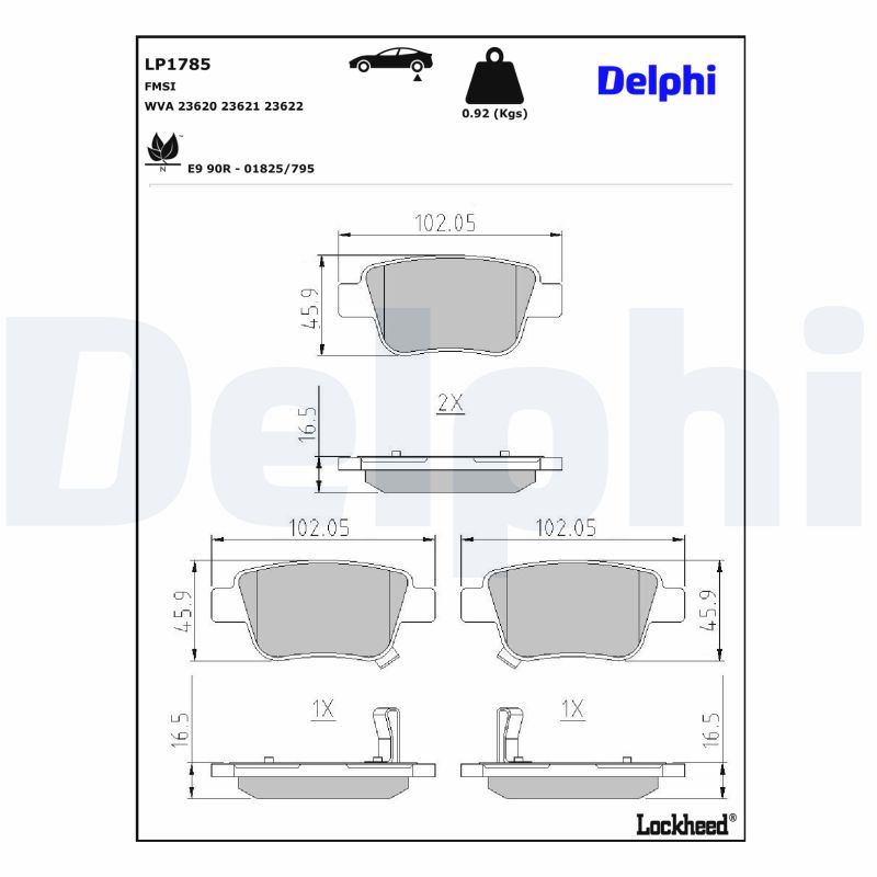 Delphi Diesel Remblokset LP1785
