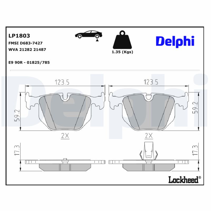 Delphi Diesel Remblokset LP1803