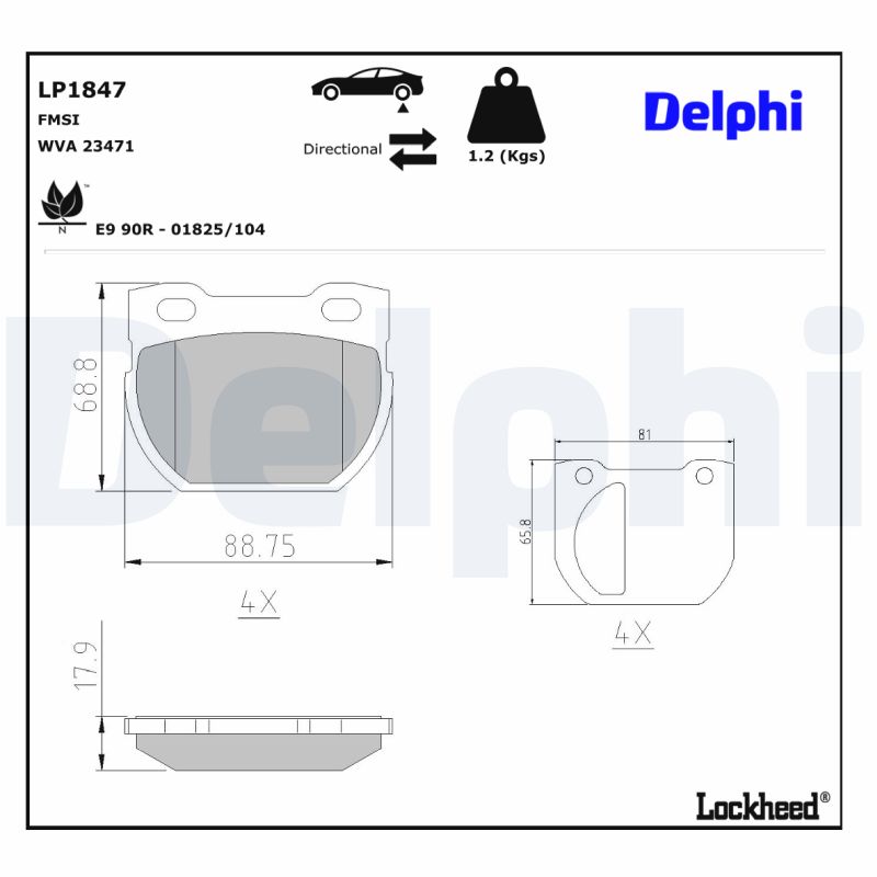 Delphi Diesel Remblokset LP1847