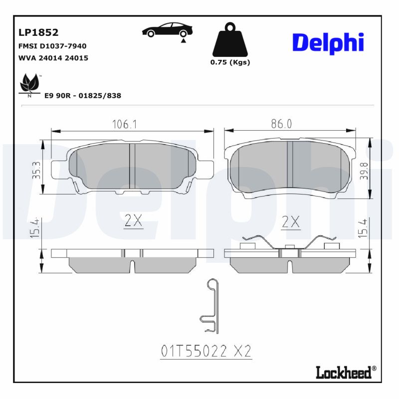 Remblokset Delphi Diesel LP1852