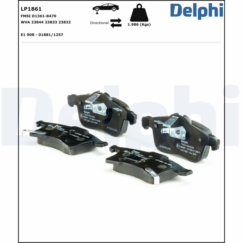 Delphi Diesel Remblokset LP1861