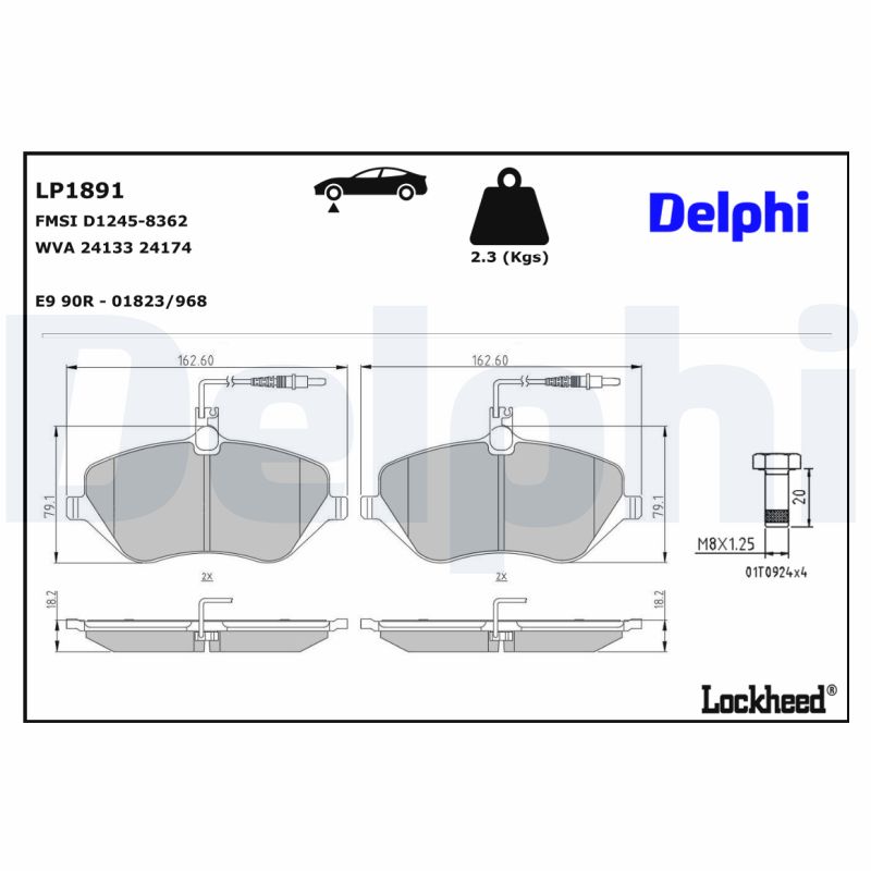 Remblokset Delphi Diesel LP1891