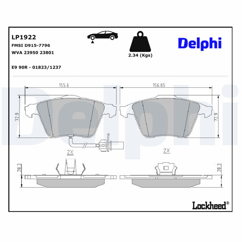 Delphi Diesel Remblokset LP1922