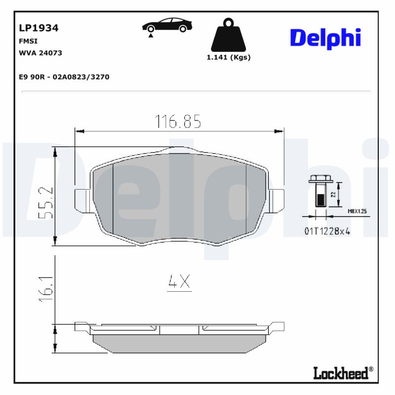 Delphi Diesel Remblokset LP1934
