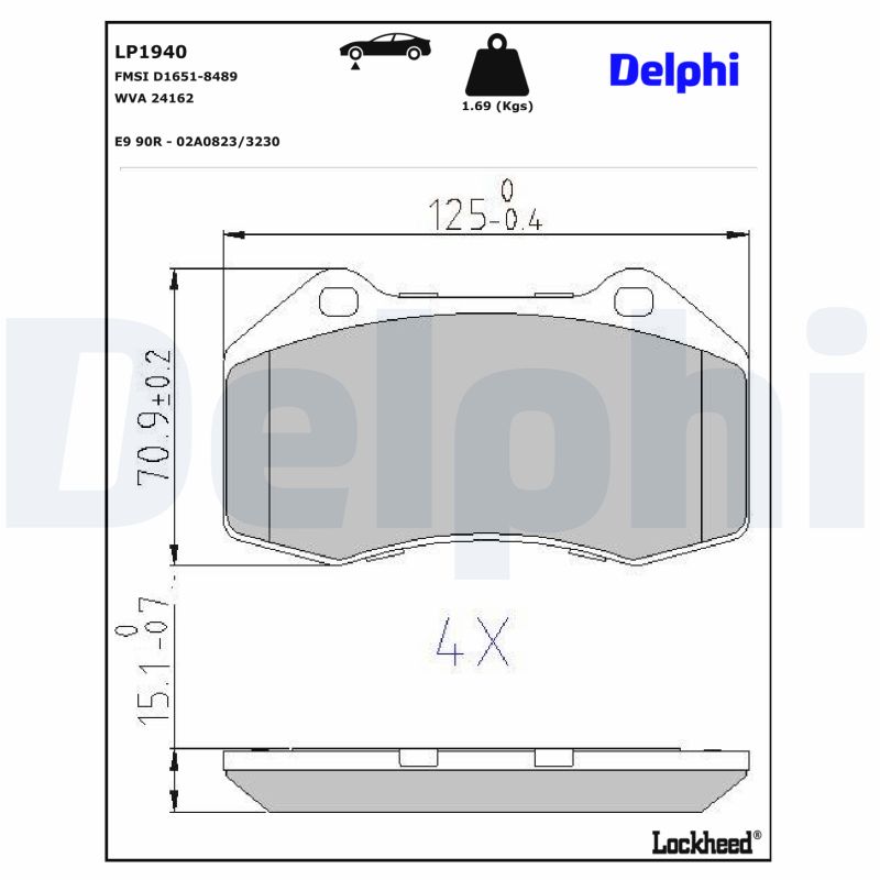 Delphi Diesel Remblokset LP1940