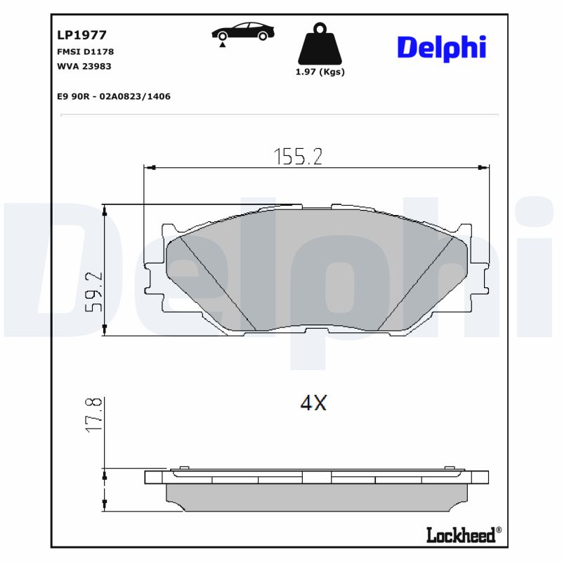 Remblokset Delphi Diesel LP1977