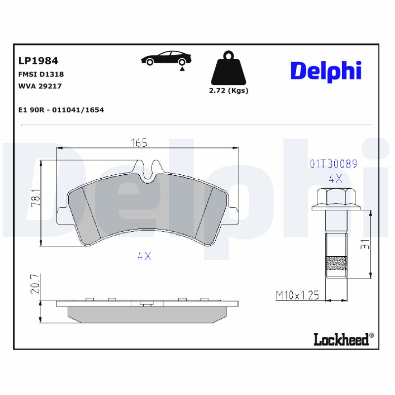 Delphi Diesel Remblokset LP1984
