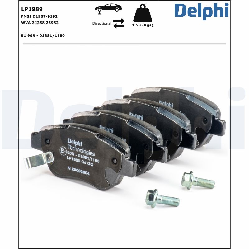 Delphi Diesel Remblokset LP1989