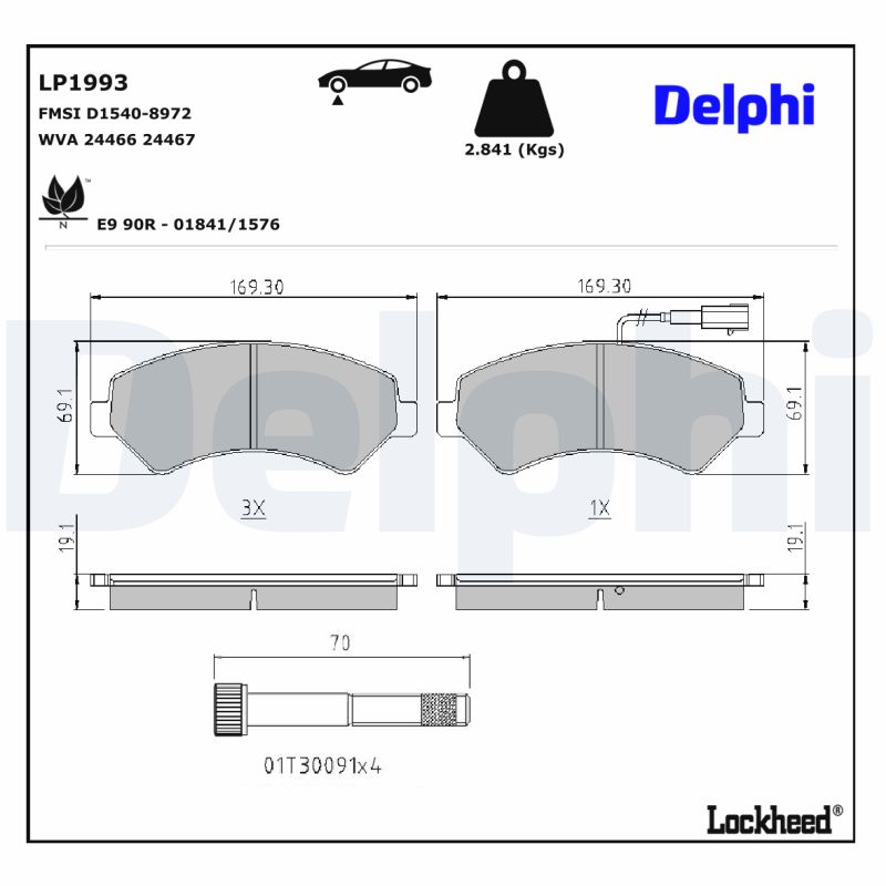 Delphi Diesel Remblokset LP1993
