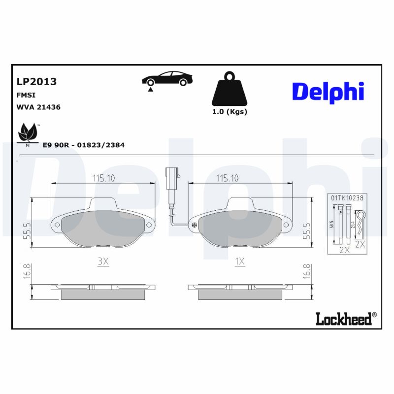 Delphi Diesel Remblokset LP2013
