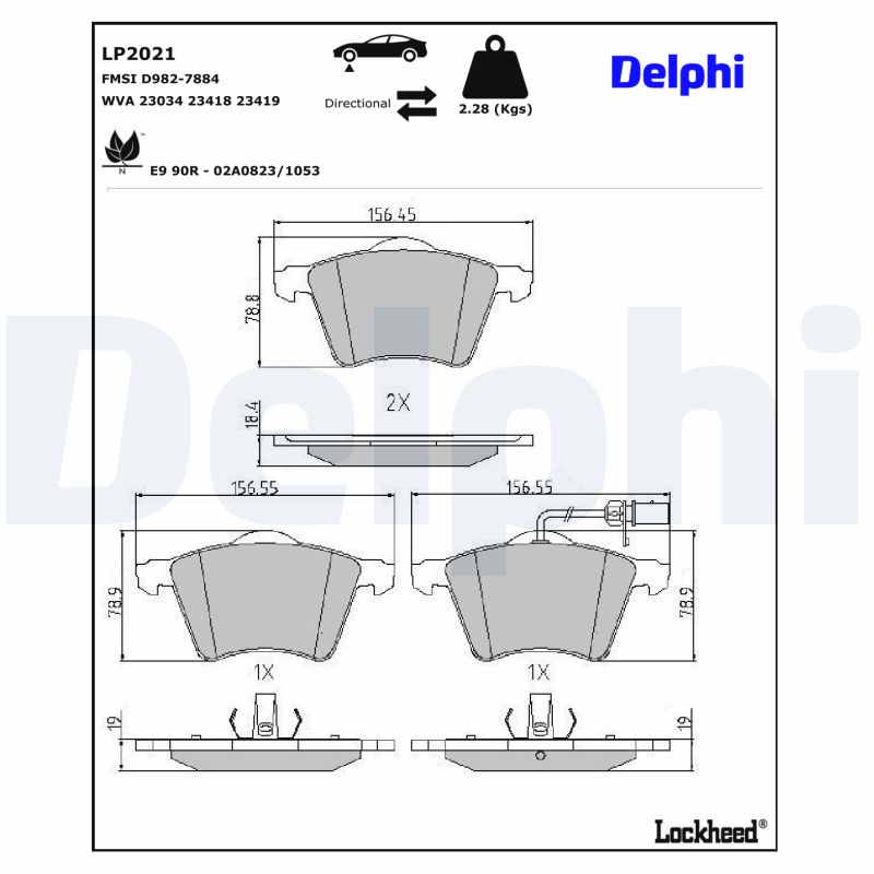 Delphi Diesel Remblokset LP2021
