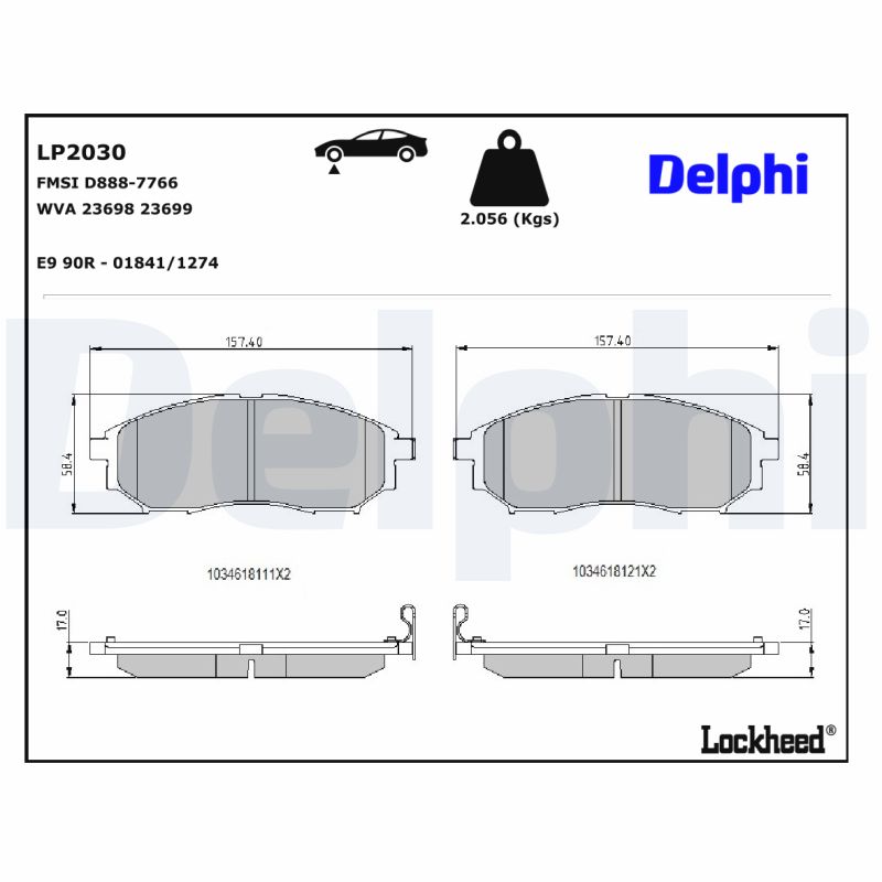 Delphi Diesel Remblokset LP2030