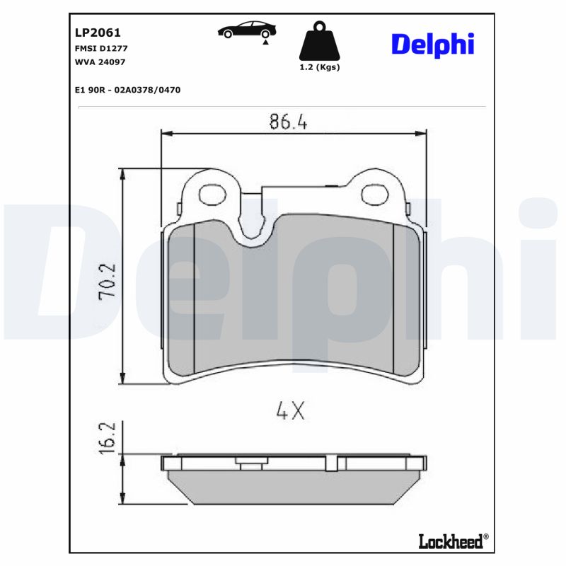 Delphi Diesel Remblokset LP2061