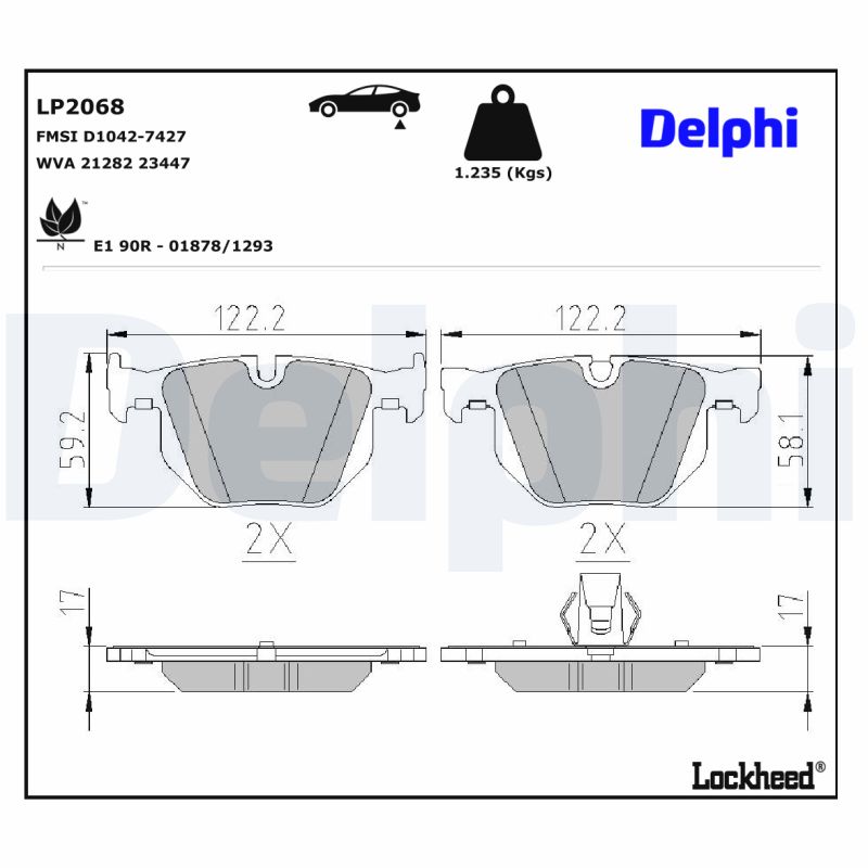 Delphi Diesel Remblokset LP2068