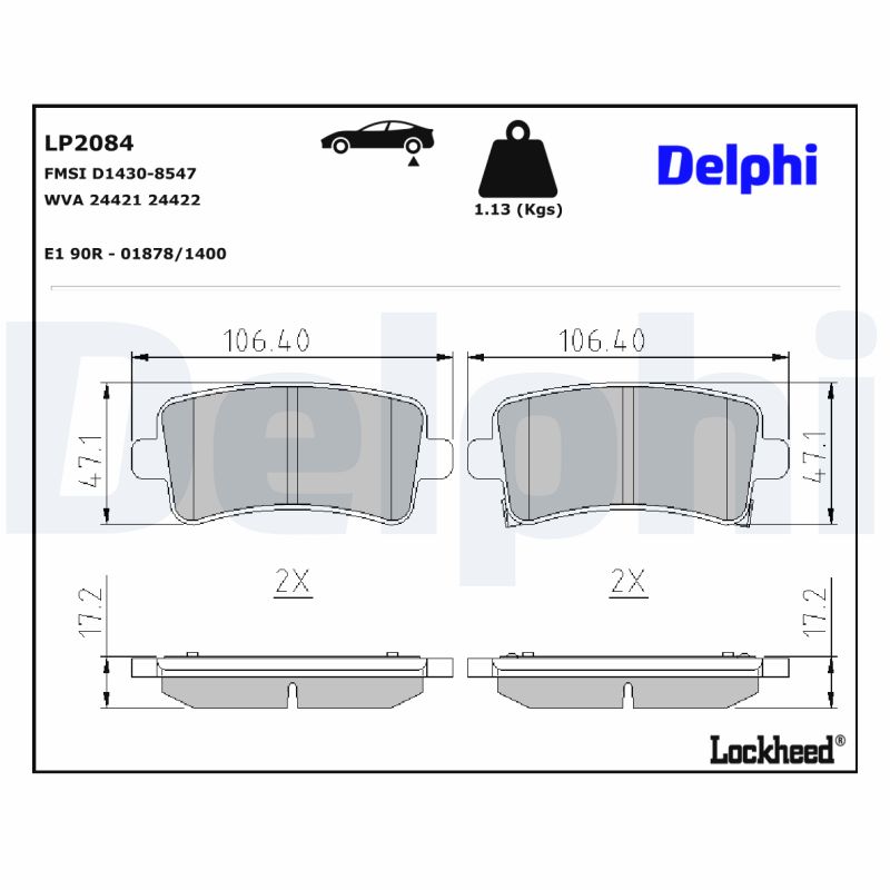 Delphi Diesel Remblokset LP2084
