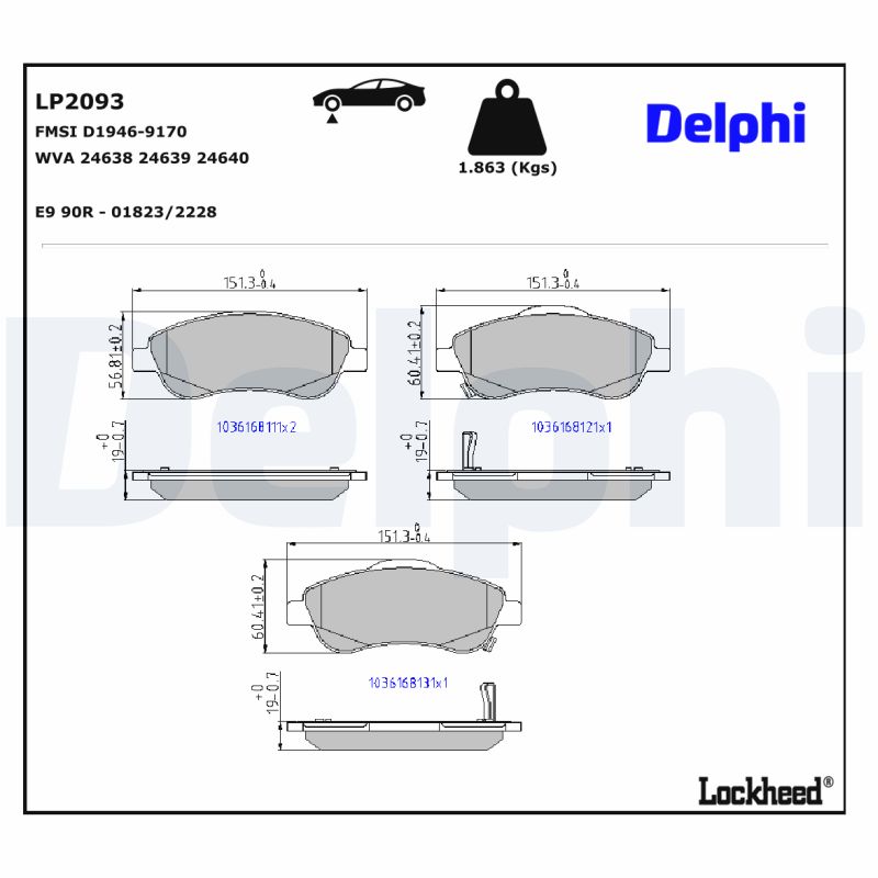 Delphi Diesel Remblokset LP2093
