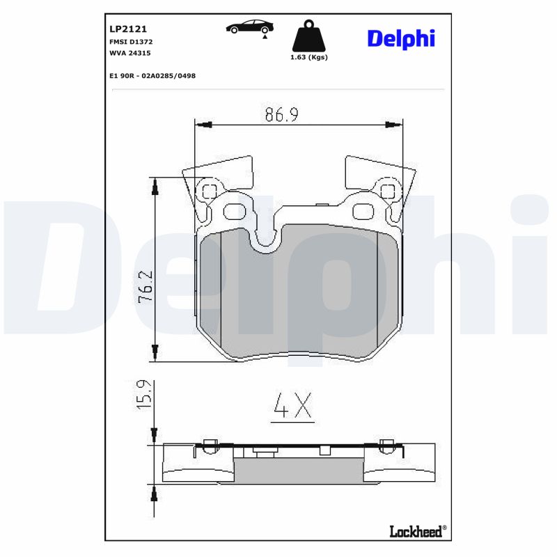 Remblokset Delphi Diesel LP2121