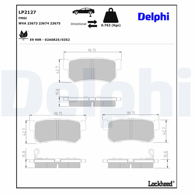 Delphi Diesel Remblokset LP2127