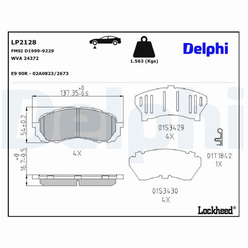 Delphi Diesel Remblokset LP2128