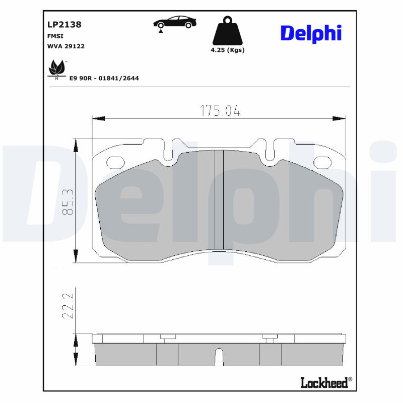 Delphi Diesel Remblokset LP2138