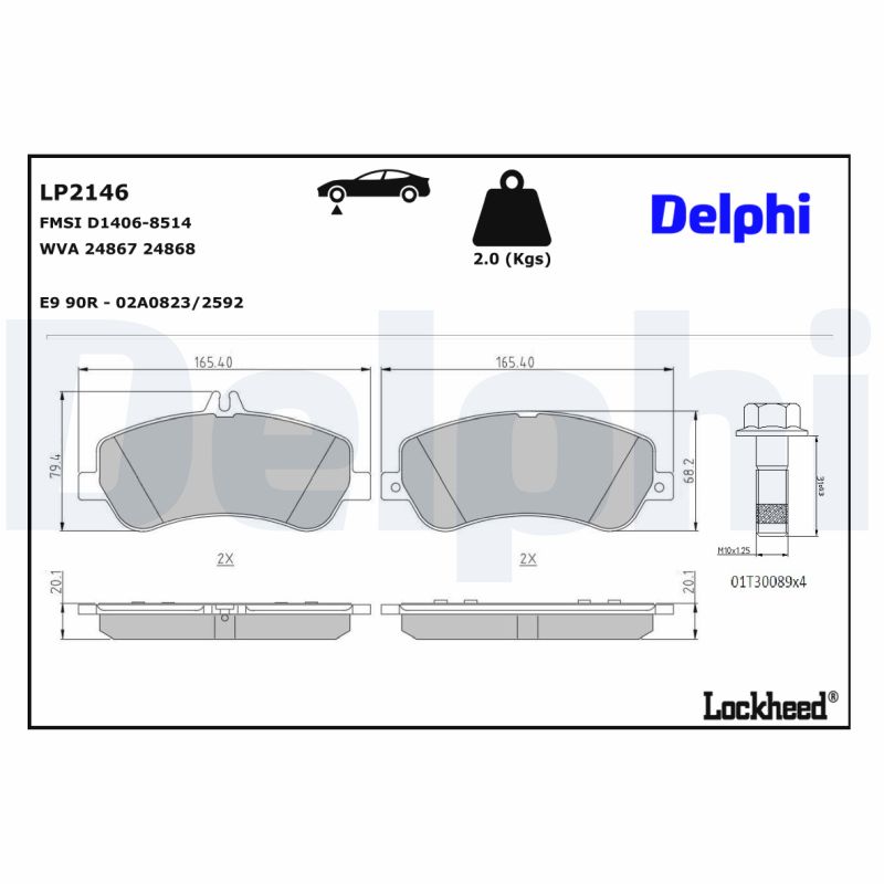 Delphi Diesel Remblokset LP2146