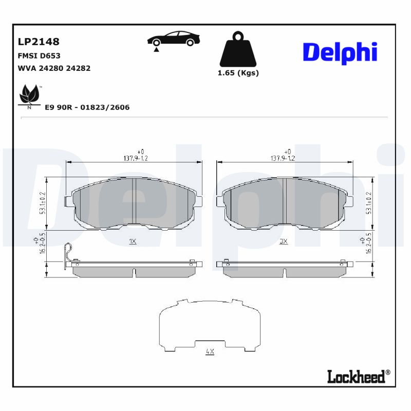 Delphi Diesel Remblokset LP2148
