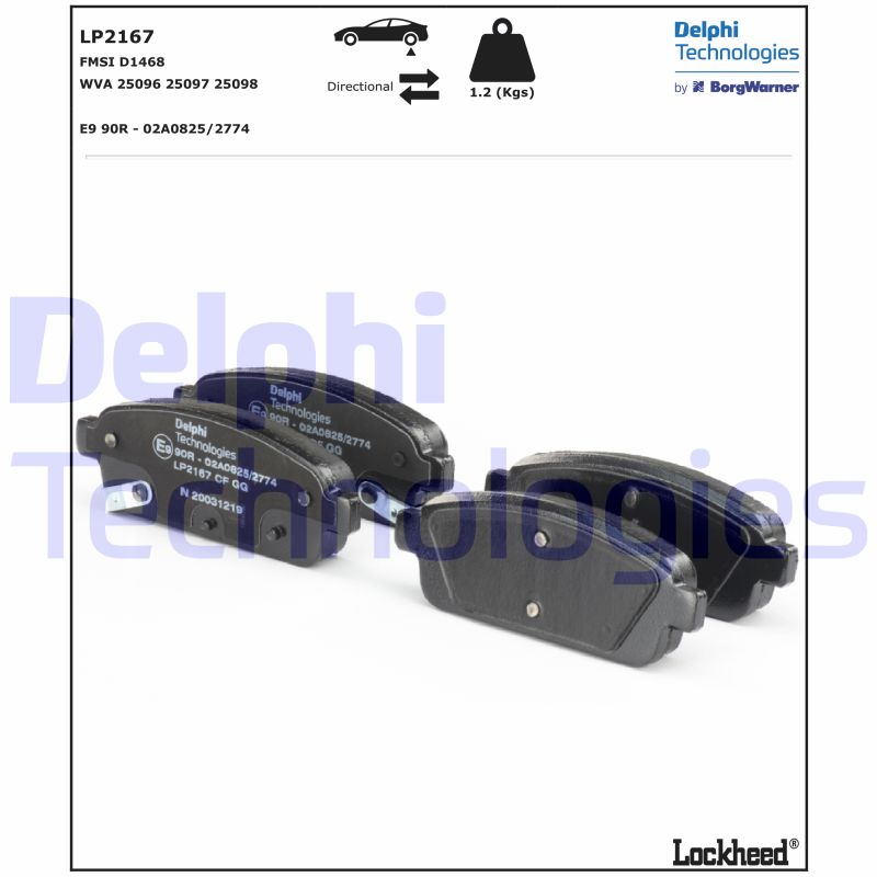 Delphi Diesel Remblokset LP2167