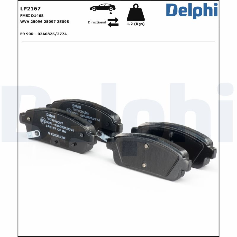 Delphi Diesel Remblokset LP2167