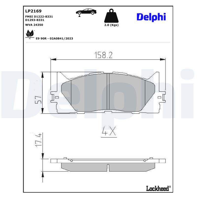 Delphi Diesel Remblokset LP2169