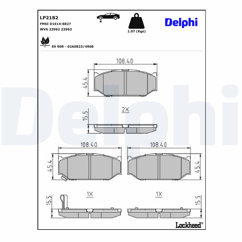 Delphi Diesel Remblokset LP2182