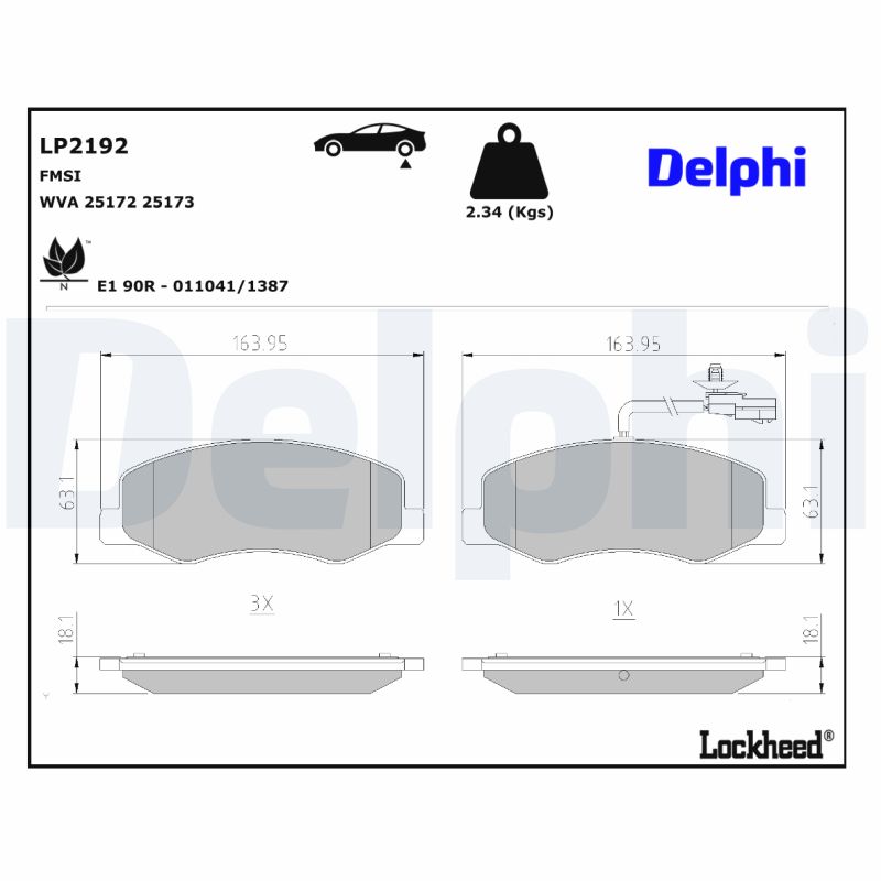 Delphi Diesel Remblokset LP2192