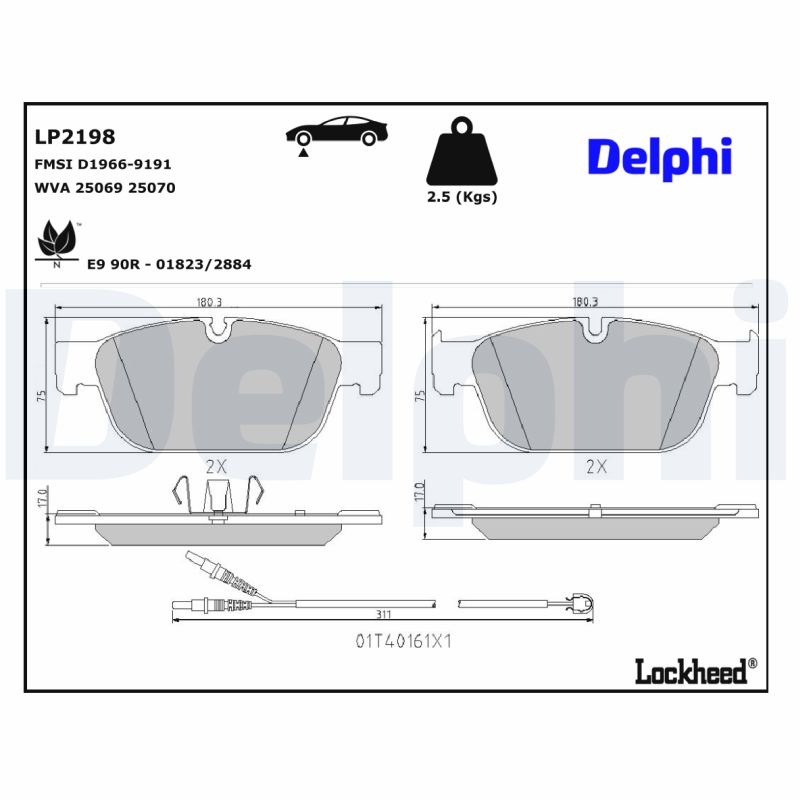 Delphi Diesel Remblokset LP2198