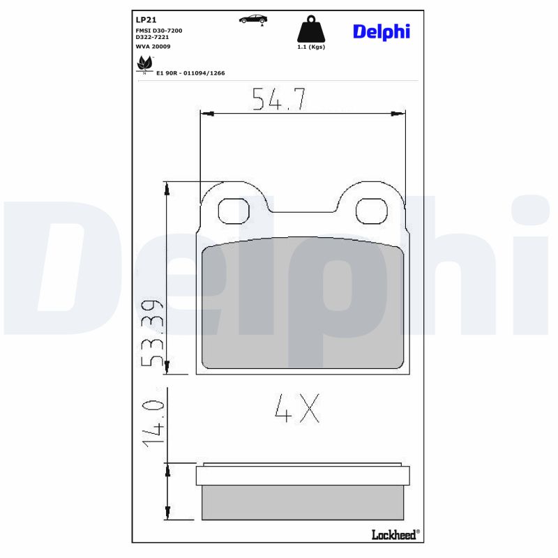 Delphi Diesel Remblokset LP21