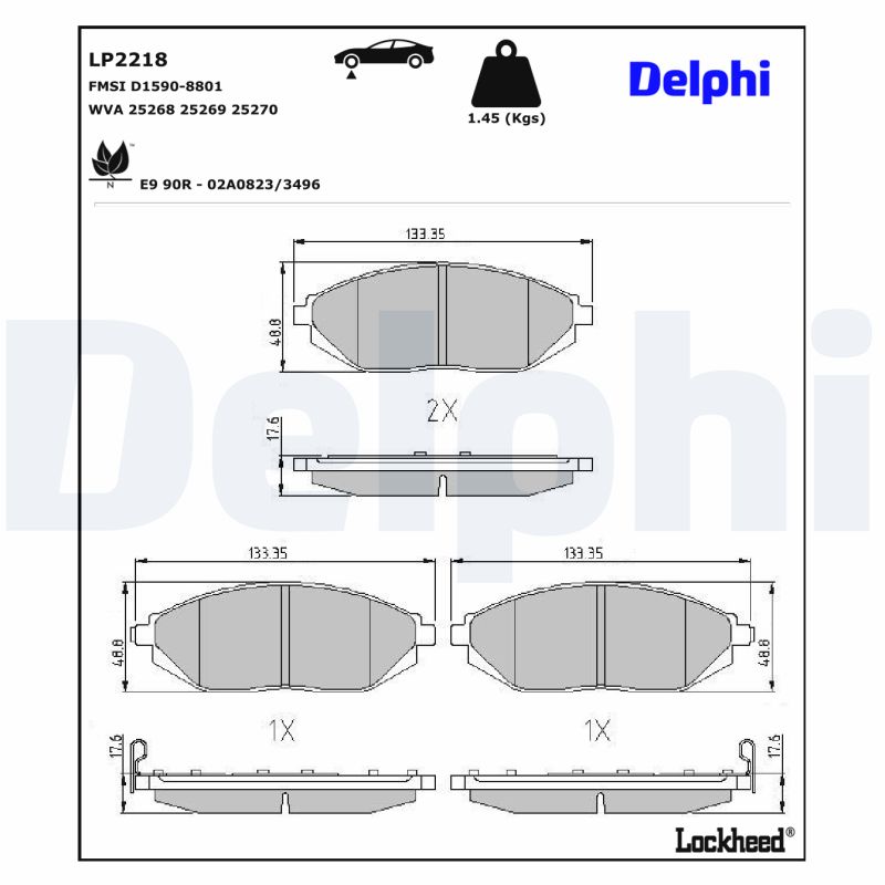 Remblokset Delphi Diesel LP2218