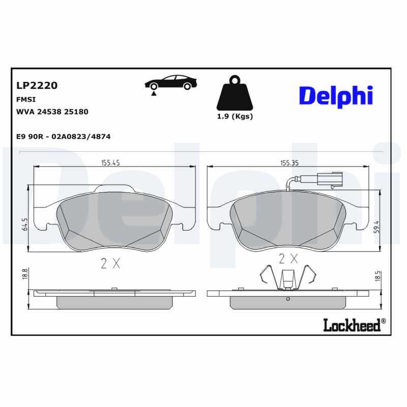 Delphi Diesel Remblokset LP2220