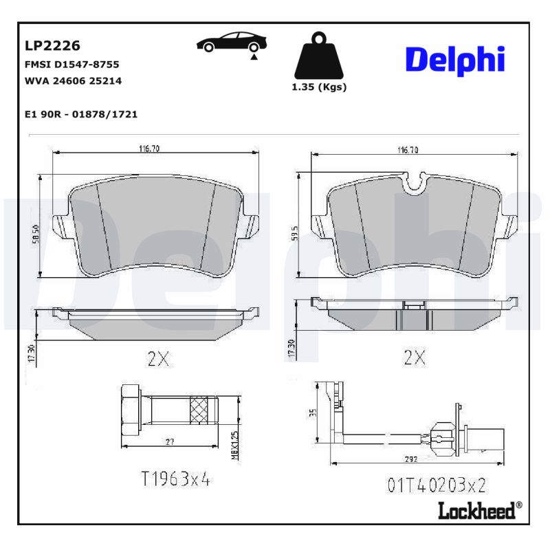 Delphi Diesel Remblokset LP2226