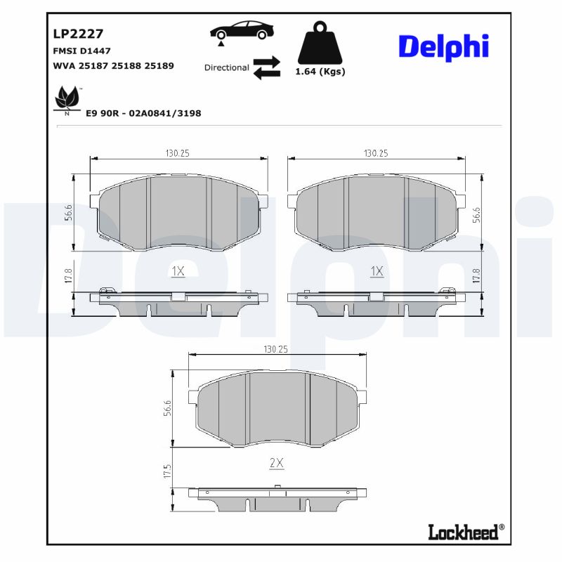 Delphi Diesel Remblokset LP2227