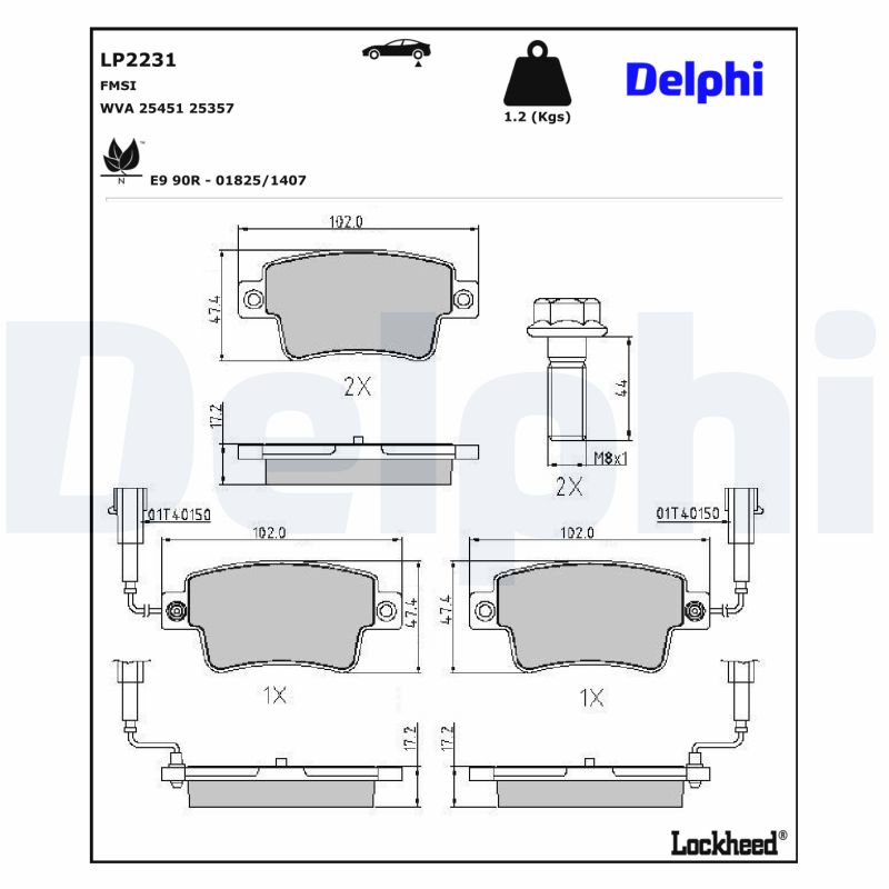 Delphi Diesel Remblokset LP2231