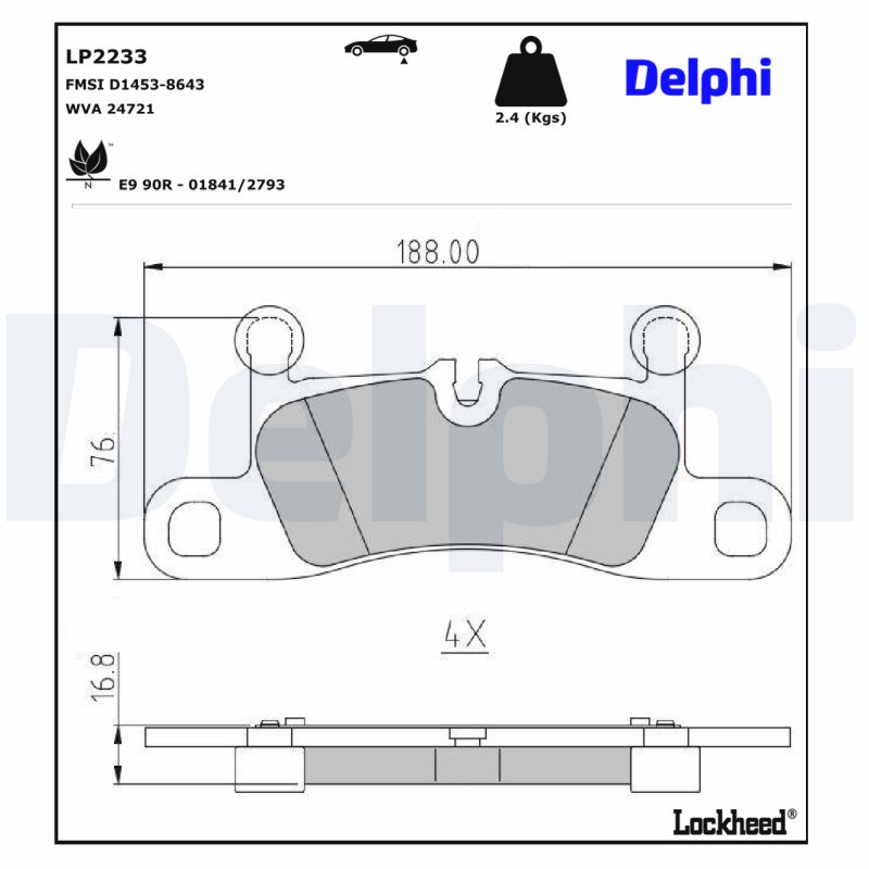 Delphi Diesel Remblokset LP2233