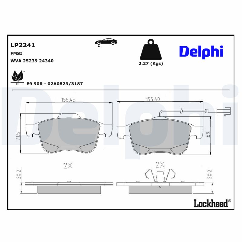 Delphi Diesel Remblokset LP2241