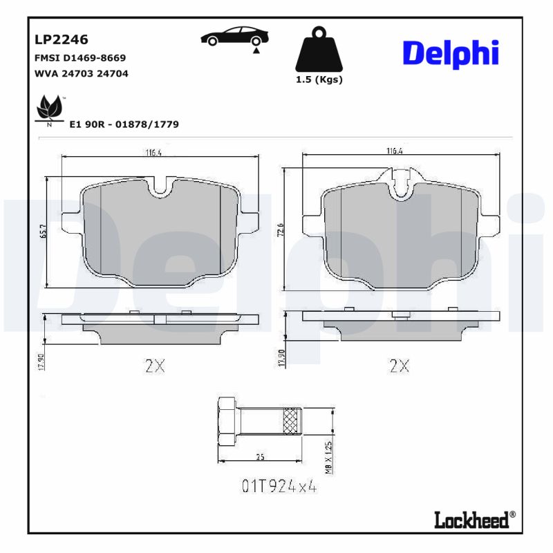 Delphi Diesel Remblokset LP2246