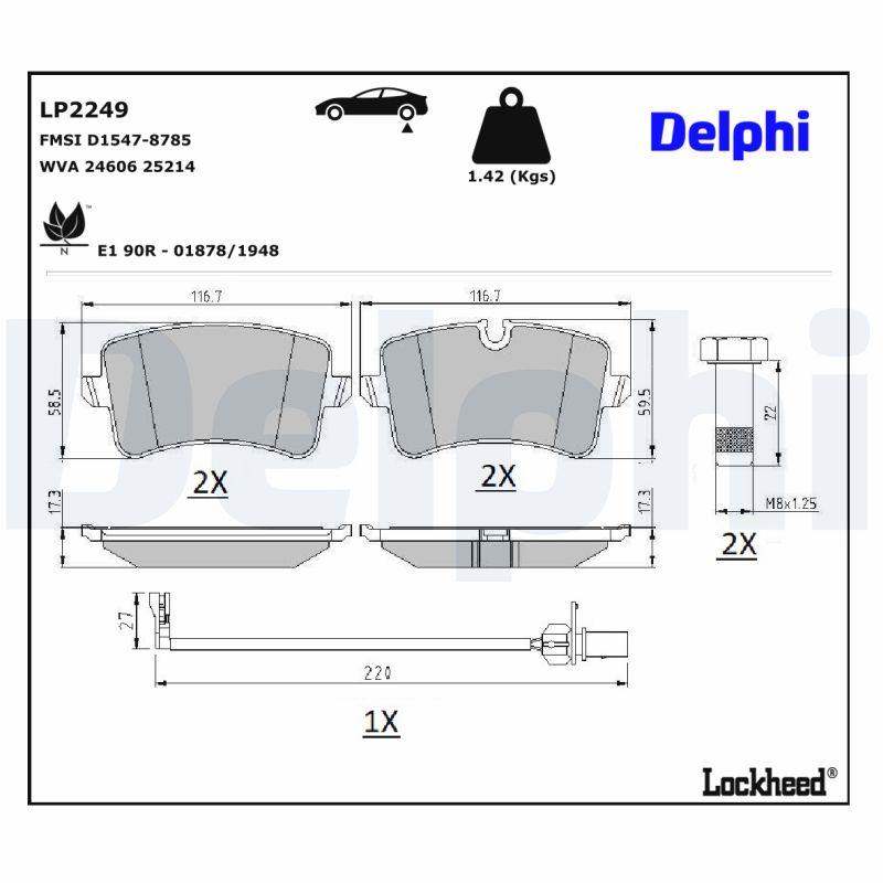 Delphi Diesel Remblokset LP2249