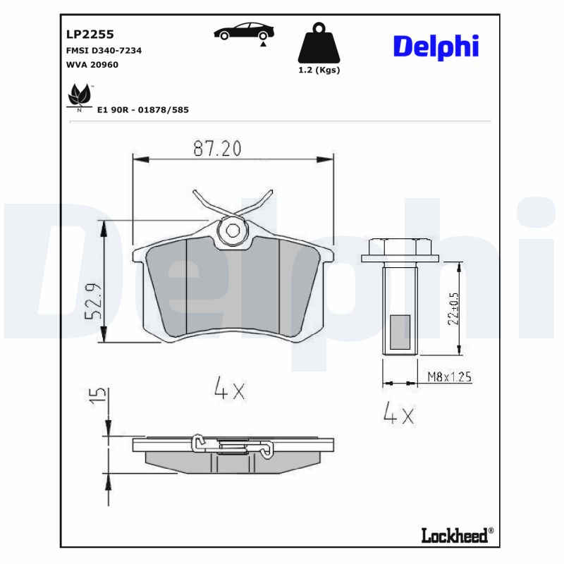 Delphi Diesel Remblokset LP2255