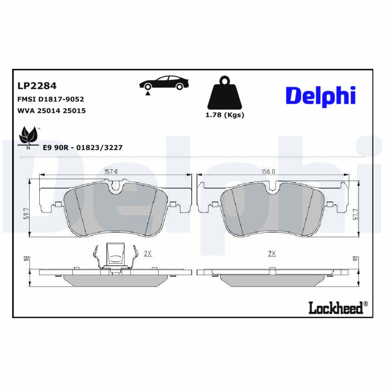 Delphi Diesel Remblokset LP2284