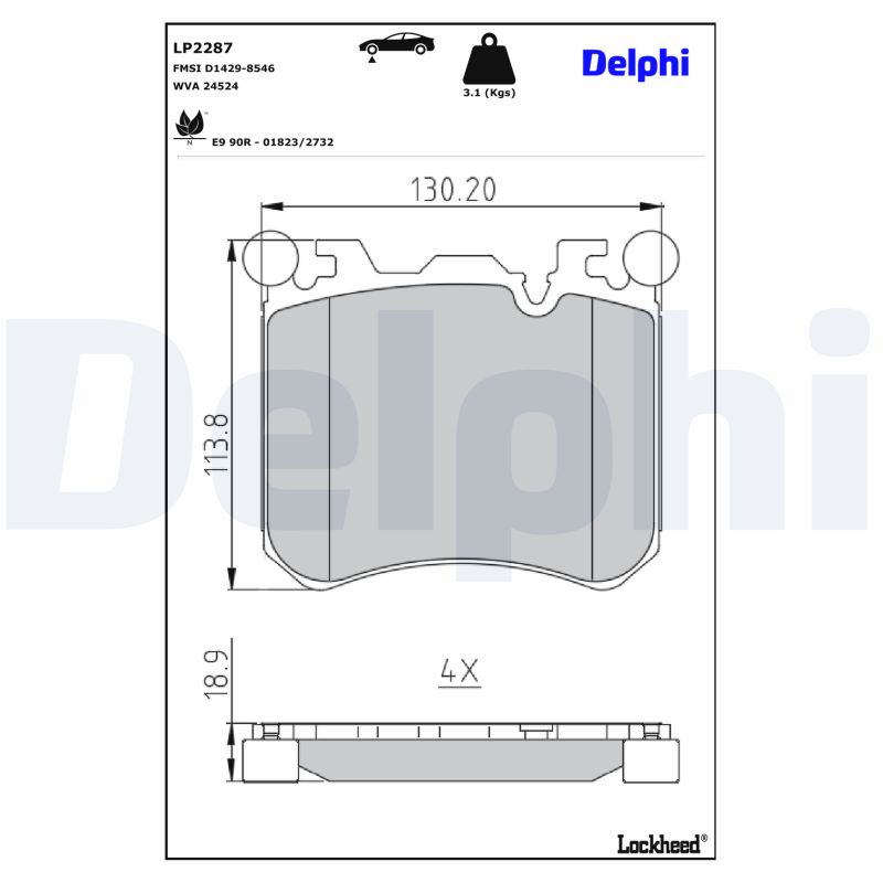 Delphi Diesel Remblokset LP2287