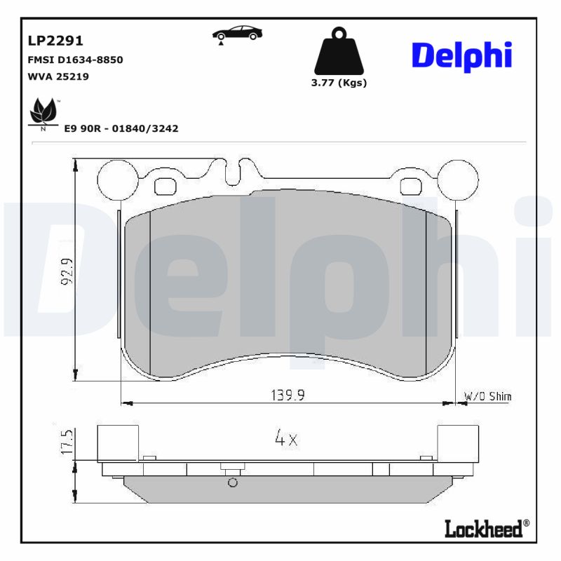 Delphi Diesel Remblokset LP2291