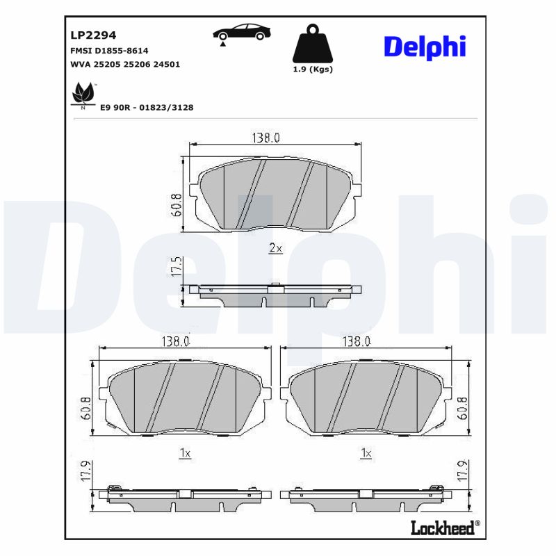 Delphi Diesel Remblokset LP2294